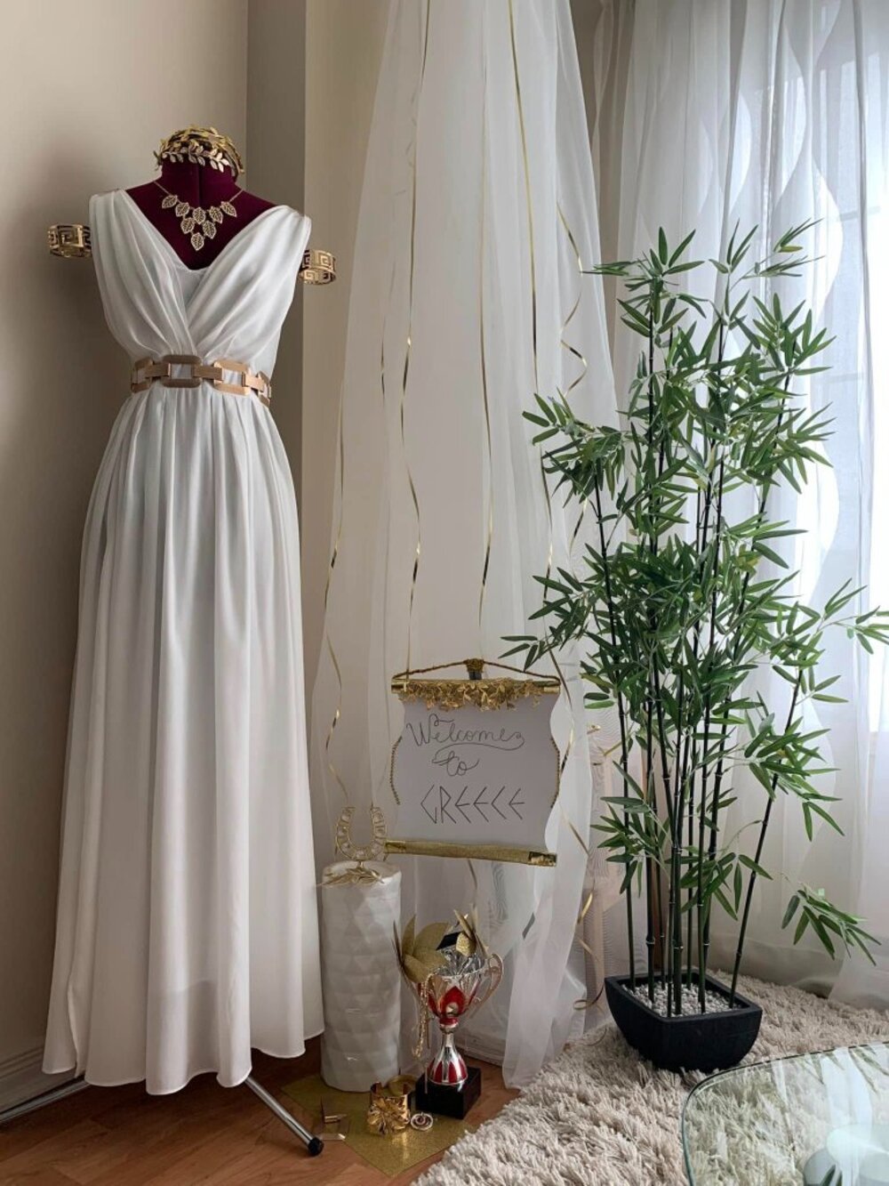 Greek Goddess Costume Set for Halloween Parties
